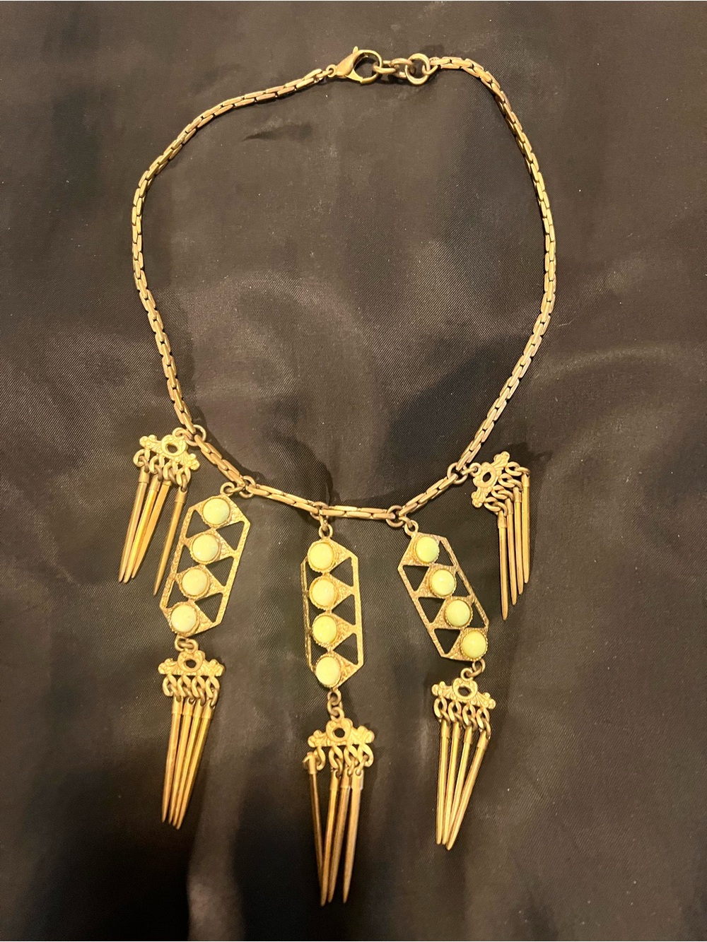 Gold-Tone Statement Fringe Necklace